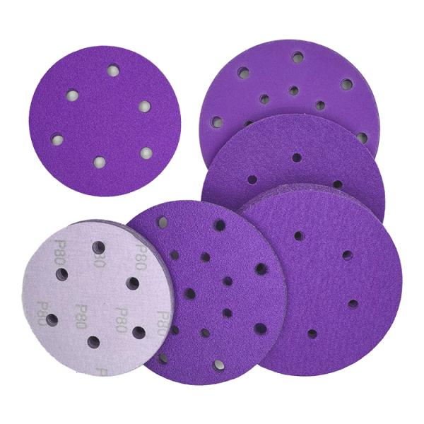 Dry Polishing Automobile Sanding Disc with Hook and Loop Abrasives Customized Grit 40 -600
