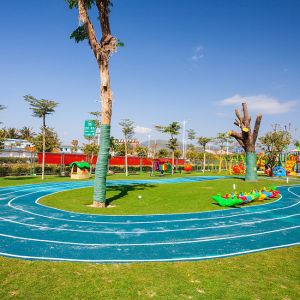 Buy cheap Shockproof Two Layer EPDM Jogging Track Material Red High Elasticity product