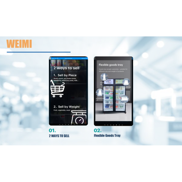 WEIMI Smart Edible Ice Smart Fridge Vending Machine with Freezer & Remote Control for Convenience Stores & Small Retailers
