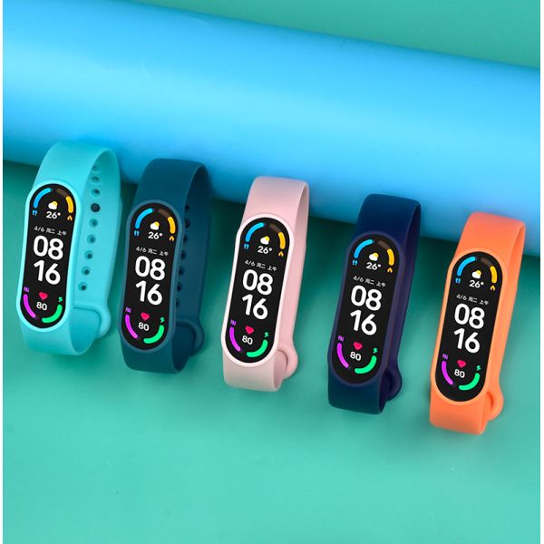 Waterproof TPU Rubber Strap · Compatible With Xiaomi Mi Band Series