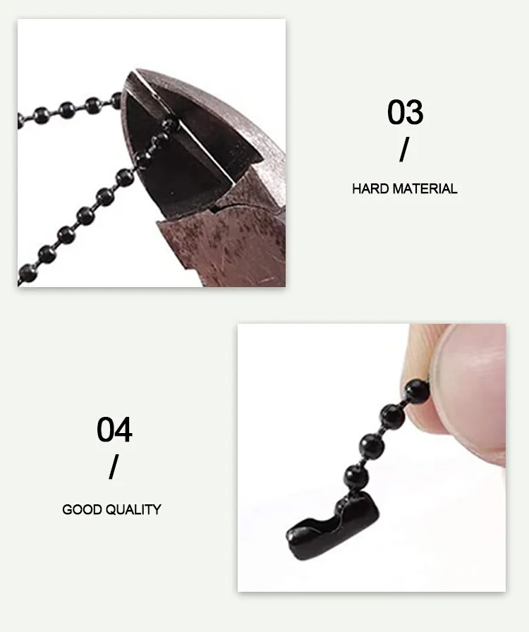Customized Size Rustproof High Quality Eco-Friendly Pre-Cut 2.4mm Steel Ball Chain for Dogtag