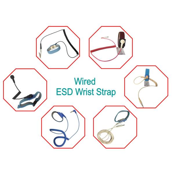 ESD Safe Anti Static Wrist Strap Dual Wire Adjustable Woven With 4 MM Buckle