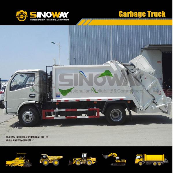 8.0m³ Hopper Capacity Garbage Collection Truck Mobile Trash Compactor Environment Protection