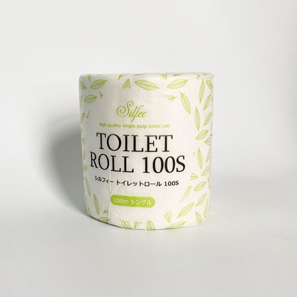 Biodegradable Bamboo Toilet Paper Tissue Roll Unbleached Comfortable Soft Home Use Plain Embossing