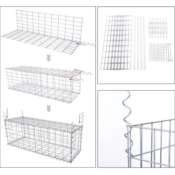 Square Artistic Galvanized Welded Wire Mesh Gabion Baskets for Landscaping Projects