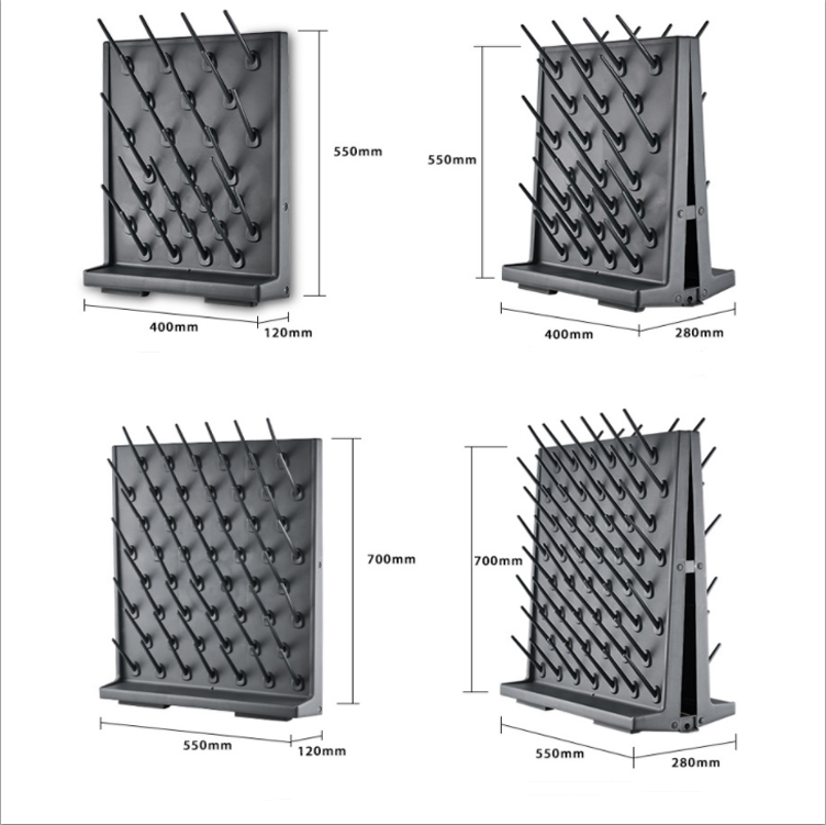 Multi Functional Stainless Steel Peg Board Glassware Laboratory Drying Rack Wall Mount