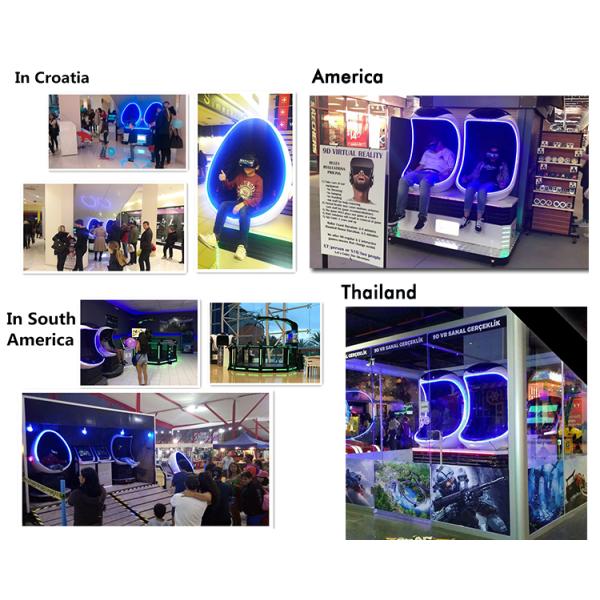 Double Chair Virtual Reality Egg Vibration Seats 9D Simulator With 4 Effects