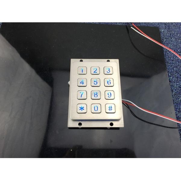 3X4 layout IP 65 water sealed telephon entry number back lighted keypad ...