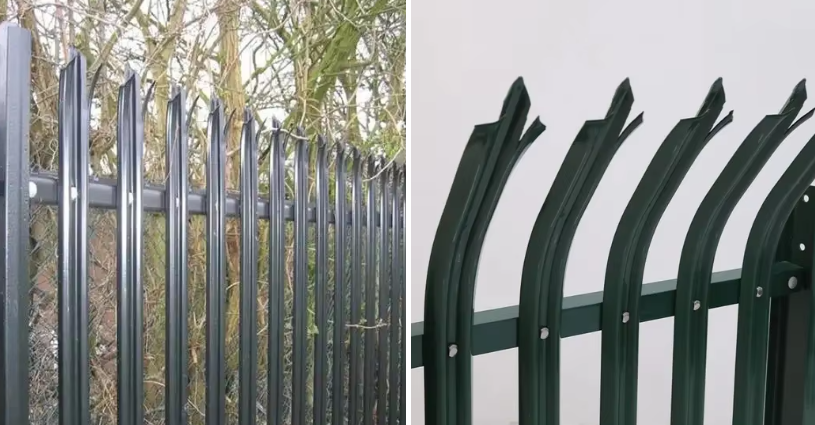 Powder Coated Iron Wrought Steel Palisade Fence Angle Rail For Safety