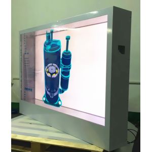 China Horizontal Transparent LCD Screen With IR Remote Control Function on sale