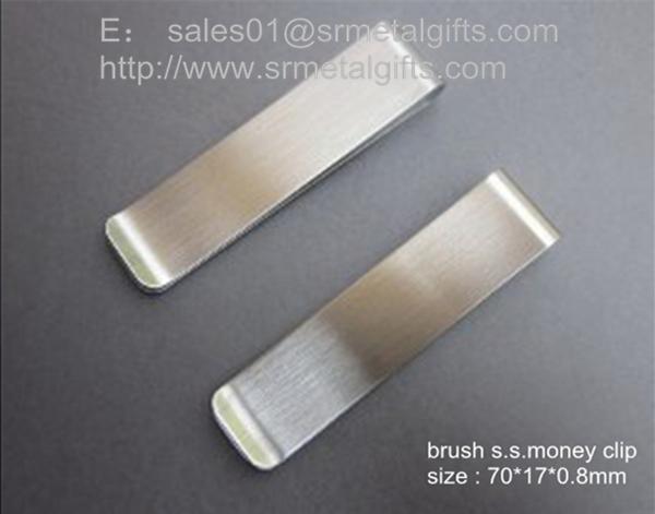 satin brushed s.s. money clips 