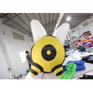 Yellow 210D Oxford Inflatable Bee Cartoon For Exhibition Display Props