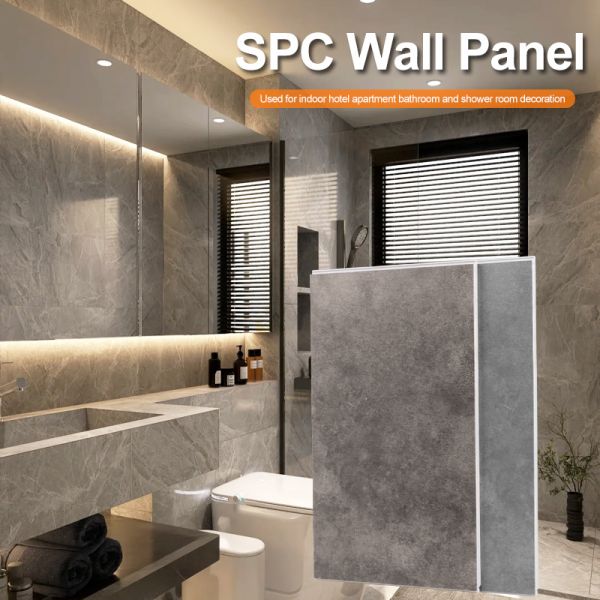 Quality Bathrooms SPC Stone Plastic Composite Wall Panels Moisture-Proof Water Resistant for Hotel Renovations Indoor Decoration for sale