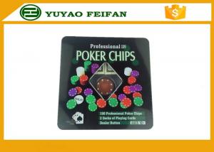 Buy cheap 100 Pcs Tin Box Texas Holdem Luxury Poker Chips Set Personalized Poker Chips product