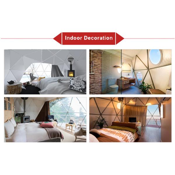 Waterproof 6M Glamping Geodesic Dome Tent Hotel For Resort