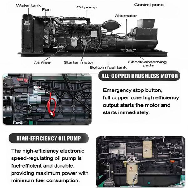 OEM ODM Customized Open Diesel Generator Set Commercial Stable Operation Mobile Diesel Generator