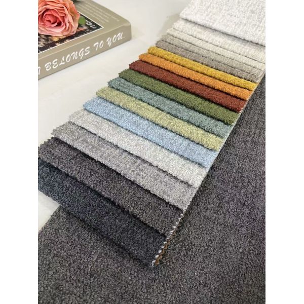 380GSM 100% Polyester Knitted Velvet Sofa Fabric with 142CM Width and 50M Roll Length