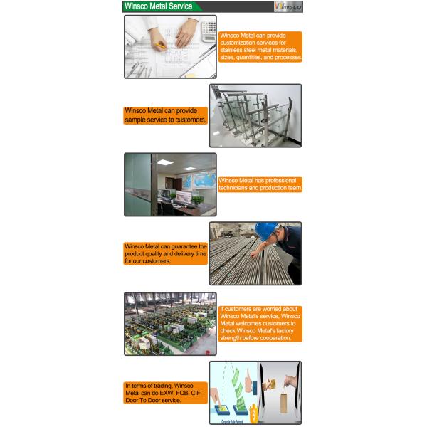 1500mm SS Railing Staircase Handrail 1.2mm 1.5mm SS 201 304 316 Mirror Polished For Home Balcony Decoration