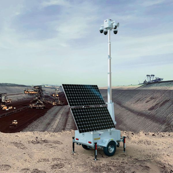 Sustainable Lighting Tower Automatic Mast Lifting Hydraulic Light Tower Remote Locations Mobile Solar Light Tower