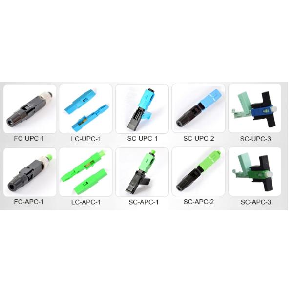 SC UPC APC SM Fiber Optic Fast Connector , Ftth Fast Connector Push Type