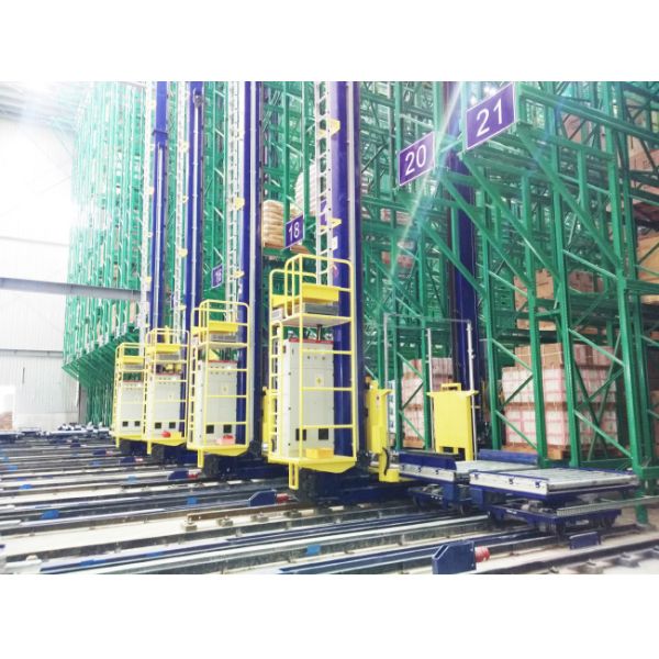 Single Deep pallet Stacker Crane ASRS, Floor Supported SRM(Storage Retrieval Machine), Automatic Storage And Retrieval System,Automation Logistics