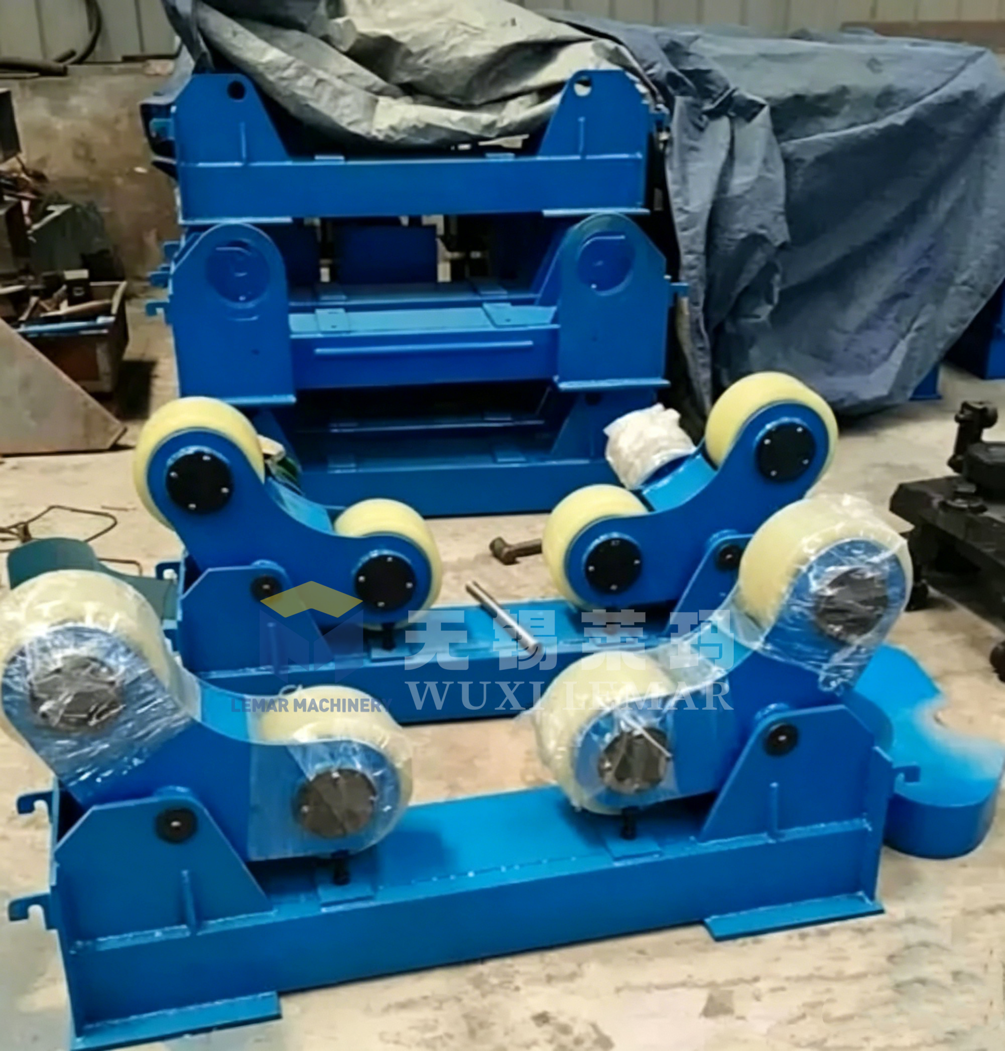 Anti-slip PU Wheel 40 Ton Welding Roller Frame Pressure Vessel Use