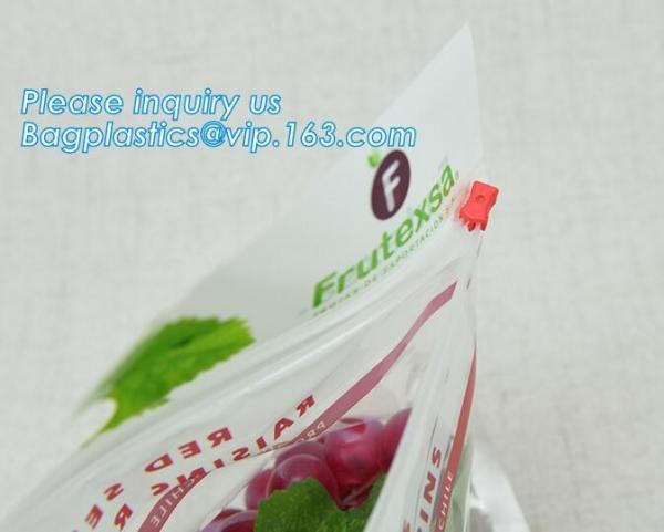 fruit bag with holes sandwich slider zip deli bag, slider zip bag for fresh fruit packaging, grape bag with hole/ slider