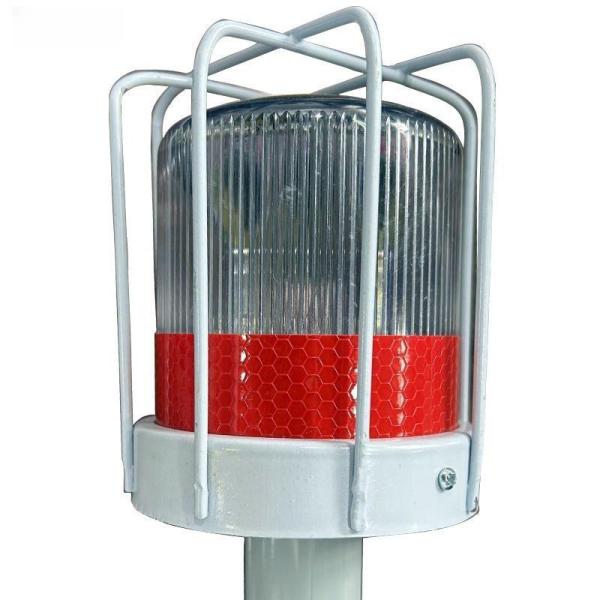 Solar Led Beacon Light Blinking Amber LED Strobe Warning Light Traffic Cone Light
