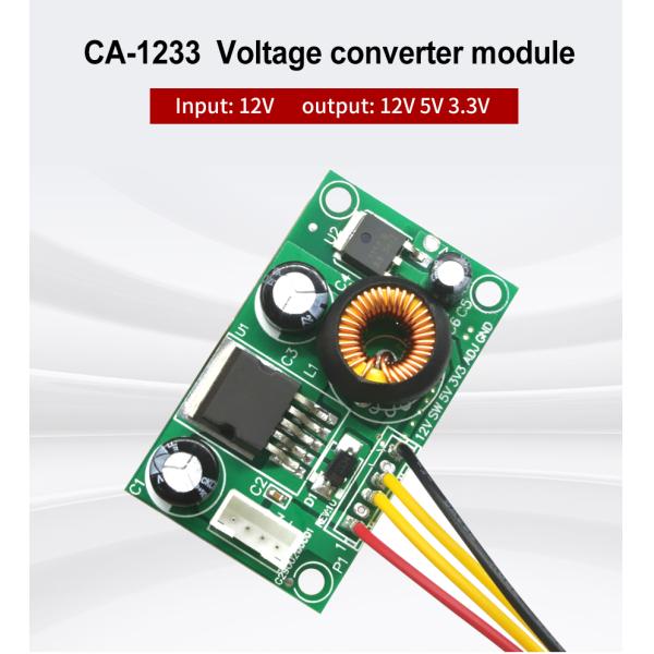 CA-1233 12V to 5V to 3.3V LCD Power Supply Board Voltage Conversion Module with Wire DC-DC Step-Down Module