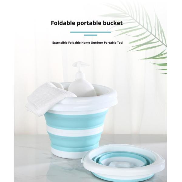 Collapsible 10L Foldable Plastic Bucket Space-Saving Design for Camping Car Wash Outdoor Adventures