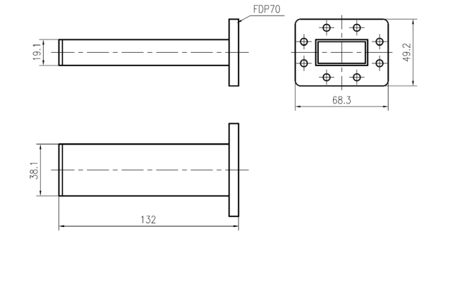 5.85-8.2GHz WR-137 WAVEGUIDE LOAD