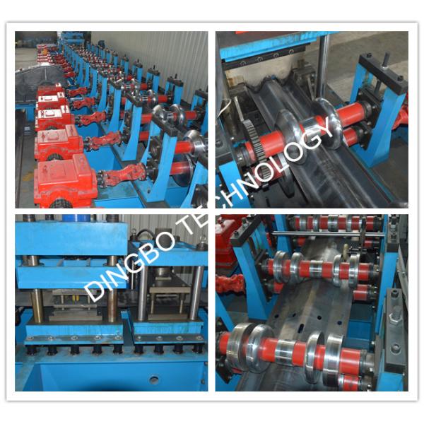 Crash Barrier Roll Forming Machine Highway Guardrail With Hydraulic Post Cutting System