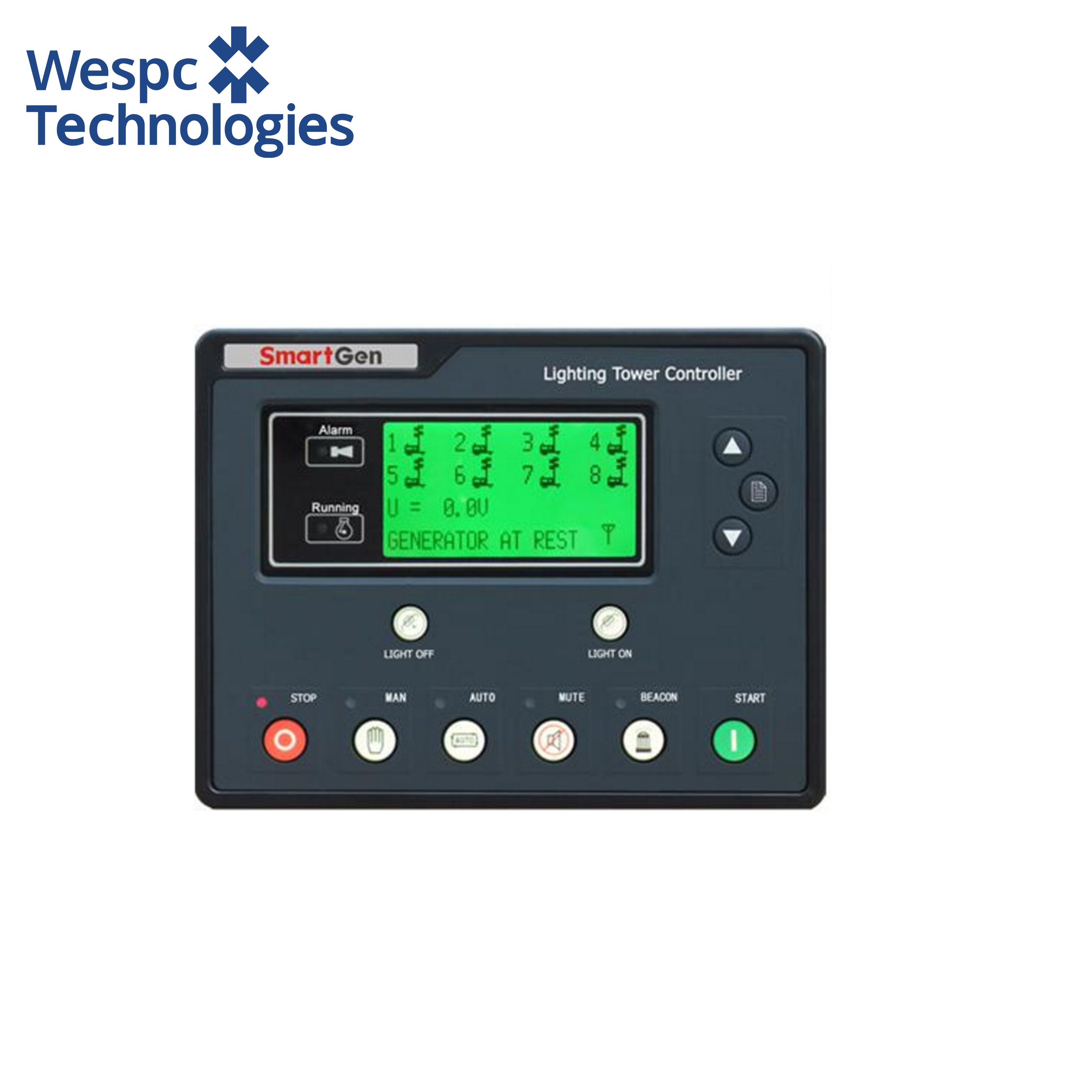 WESPC Original Smartgen ALC708 Light Tower Controller Remote Start Monitor Panel