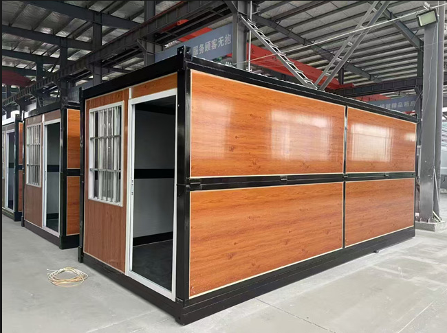 Foldable Prefab Container House with Galvanized Steel Frame Fireproof Insulated Sandwich Panel and Quick 10-15 Min Installation