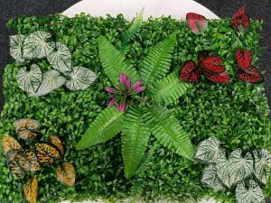 Buy cheap 1m*1m Customized 3D Decoration Panel Vertical Garden Artificial Fake Green Wall  for Indoor Backdrop product