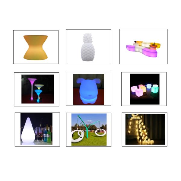 Custom Rotoplastic LED Furniture Lamp Shade Shell Rolling Plastic LED Light Bar Table
