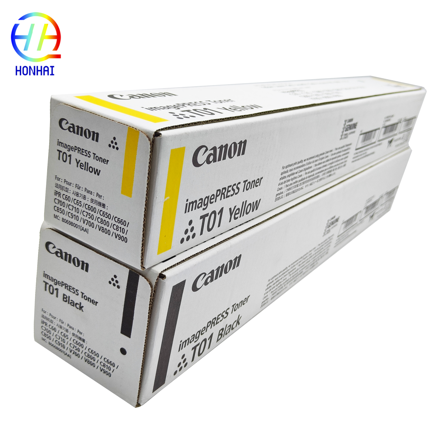 Original New Toner Cartridge T01 for Canon imagePRESS C60 C65 C650 C700 C700CA C710 C750 C800 C810 C850 C910 Copier Toner Set,8069B001AA 8068B001AA