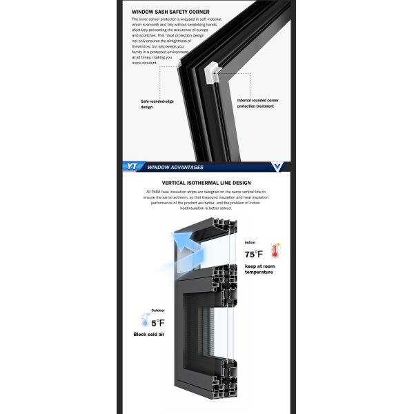 Modern Design High-quality Custom Aluminum Alloy Folding Windows with Soundproof UV Protection 5-Year Warranty for Window Door
