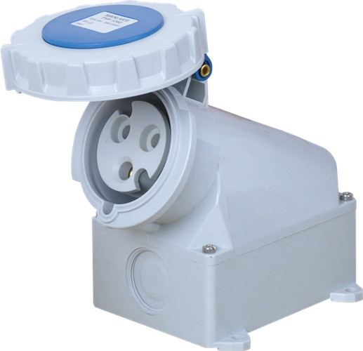 220V IP67 Single Phase Copper Industrial Power Socket Dampproof