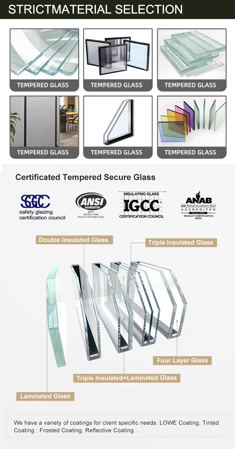 Customized Heavy Sliding Door Aluminium Window Making Materials Aluminum Construction Thermal Energy-Saving 5-Year Warranty