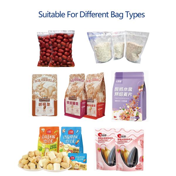 SUS304 Premade Bag Packing Machine PLC Controlled Leakproof For Dried Fruits
