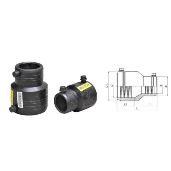 DN25-DN315 SDR11 Socket Reducer PE Electrofusion Fittings