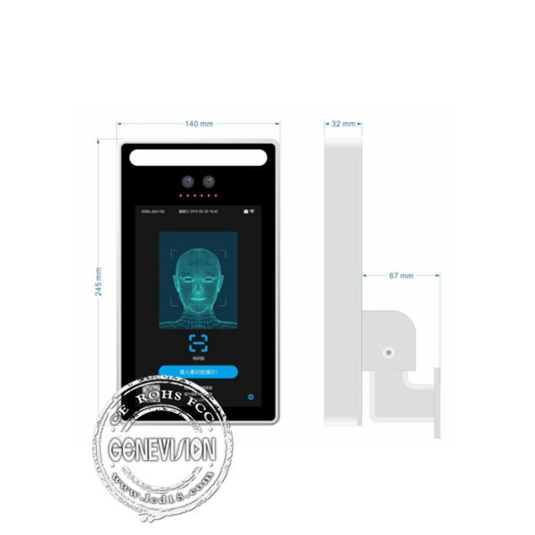 Face Recognition Floor Standing Digital Signage Temperature Measuring Devices