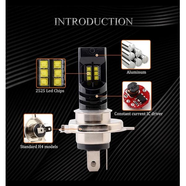 2525 12SMD Nonpolarity 680lm LED Fog Light Bulbs