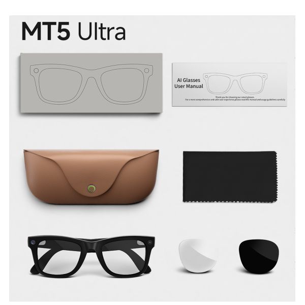 8MP MT5 Ultra Al Smart Recording Glasses With Charging Case 2026