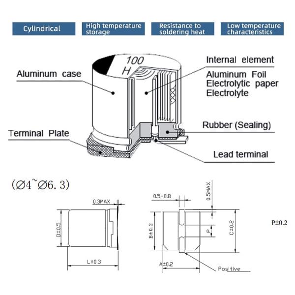 OEM Aluminum Electrolytic Capacitor 680uf 16v Large Storage Capacity