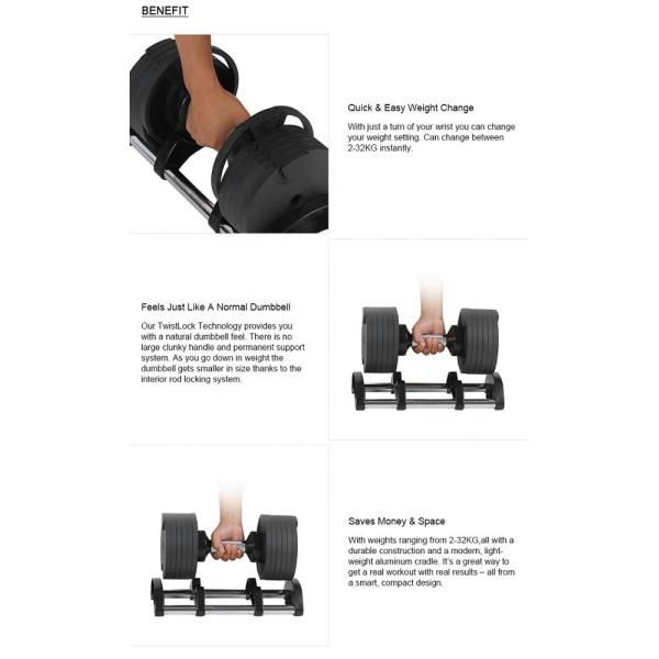 Multi Weight Adjustable Dumbbell Set Gym Home Fitness Strength Training Weight Lifting Full Body Workout Equipment Freeman Dumbbell