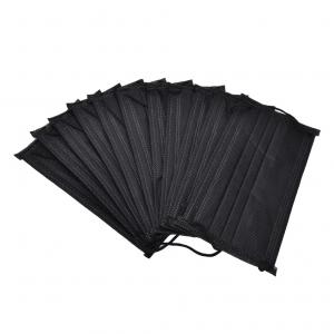 Buy cheap Disposable Black Earloop Mask / Disposable Black Surgical Mask For Building Site product