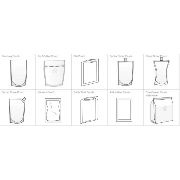 Industrial stand-up pouch packaging machine for flour and baking soda processing plants