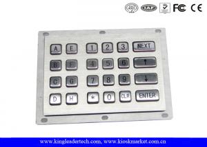 Buy cheap 24 Metal Keys Industrial Numeric Keypad Vandal Proof For Kiosk Gas Stations product